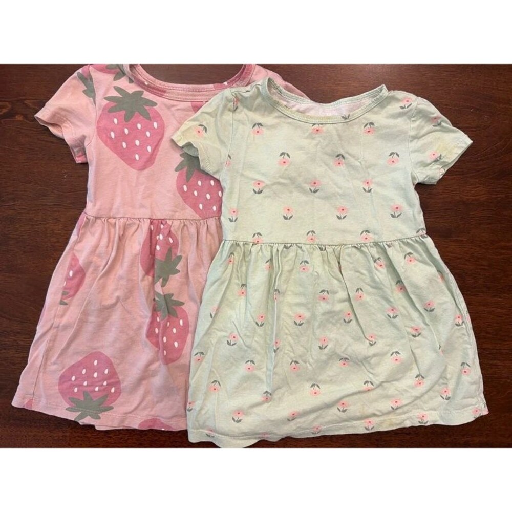 2 Piece Play Clothes Bundle Toddler Girls Dresses Carters Cotton Size 4T